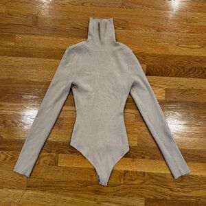 Tan Abercrombie bodysuit turtleneck, Medium.